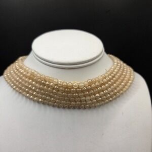 Vintage Faux Pearl Beaded Collar Choker Made In Occupied Japan